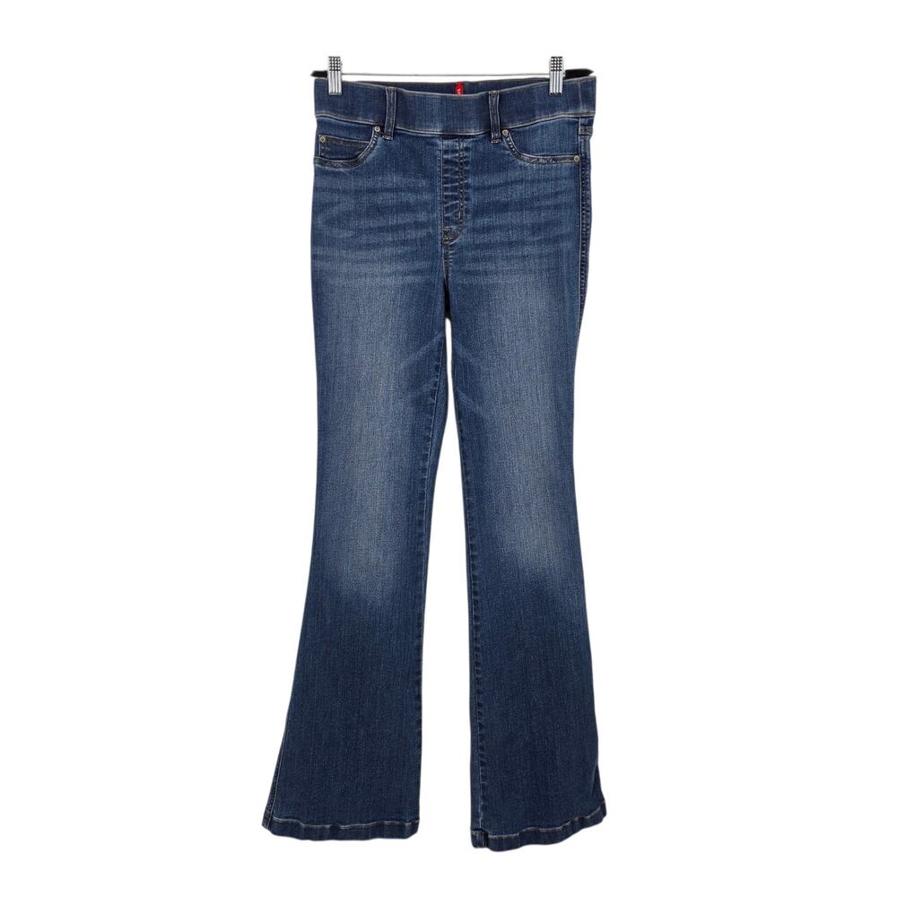 Spanx Vintage Indigo EveryWear Pull On High Rise Stretch Flare Jeans Size M